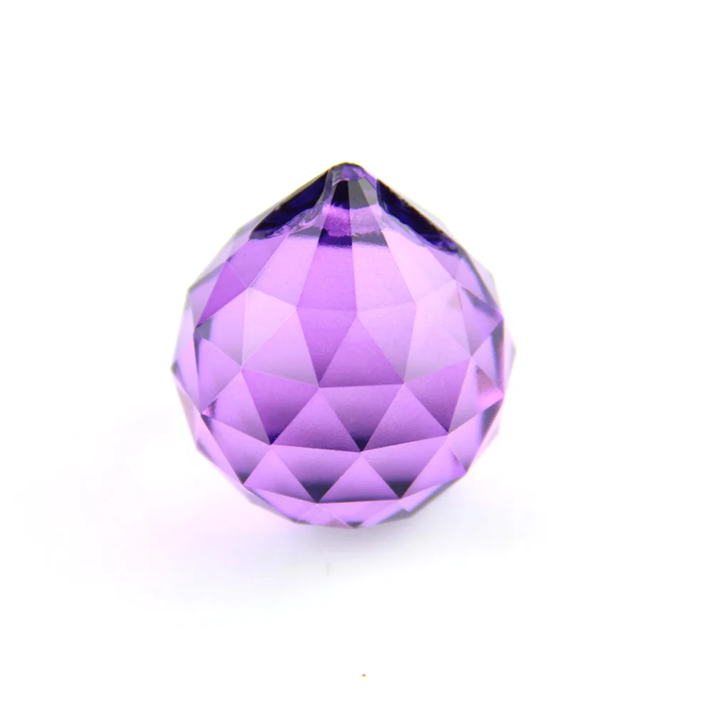 15 мм-40 мм фиолетовый хрустальный подвесной граненый шар хрустальные подвески для