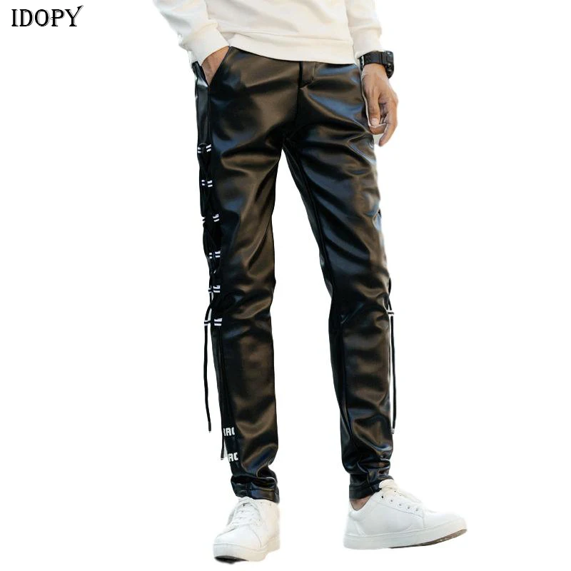 Новое поступление мужские корейские готические костюмы Idopy в стиле панк штаны из