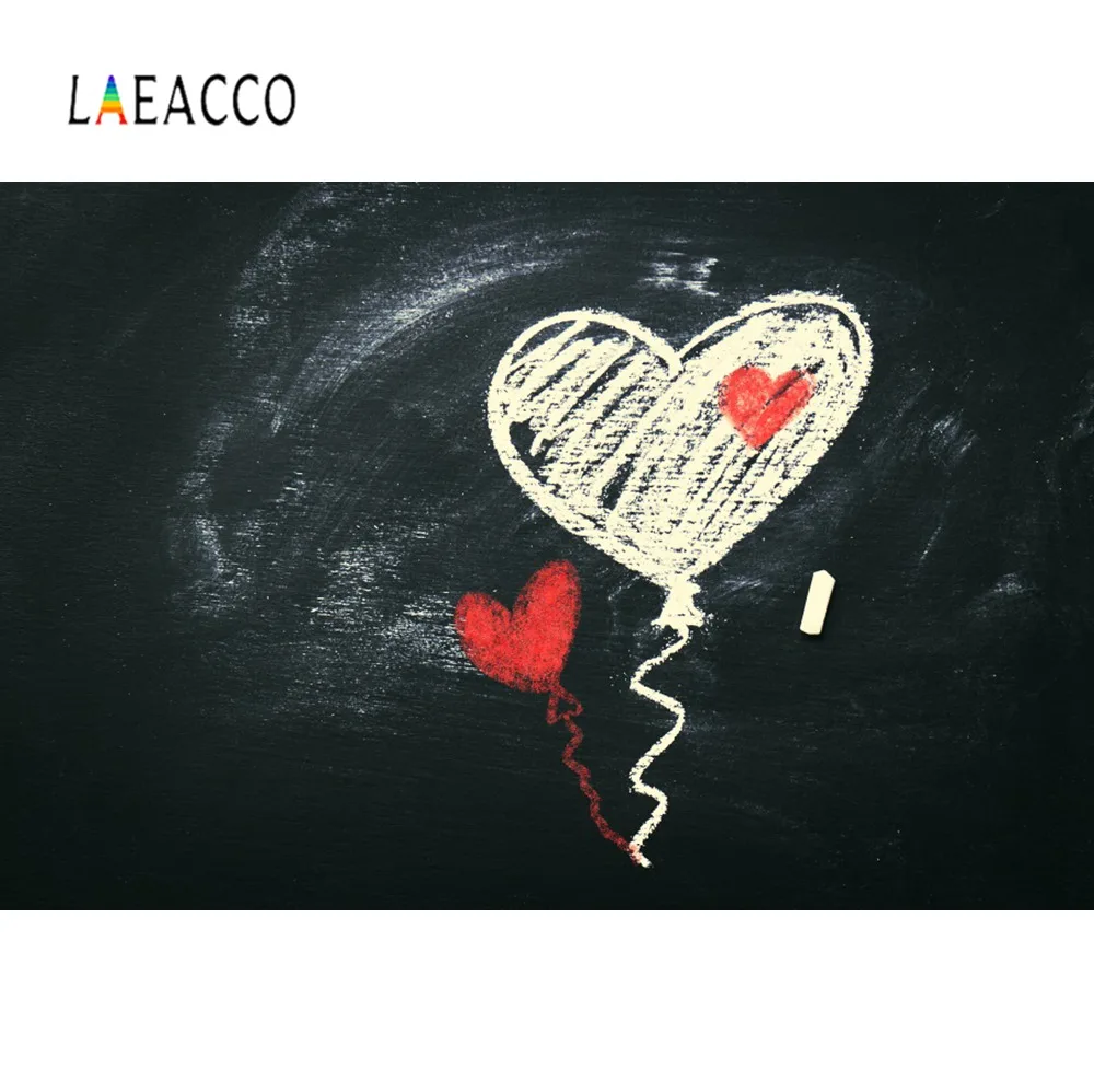 Laeacco Blackboard Мел любовь сердце узор День Святого Валентина детский фон для
