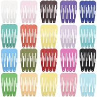 20pcs 5cm kids hair clips colorful enamel bb snap hairpins baby girls barrettes hairclip base for diy jewelry making accessories