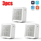 Датчик температуры и влажности Tuya Smart Life с Wi-Fi, комнатный гигрометр, термометр для Alexa Google Home Alice