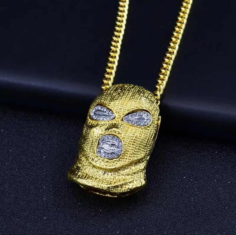 

European and American foreign trade new hip-hop anti-terrorism hood necklace fashion personality mask pendant