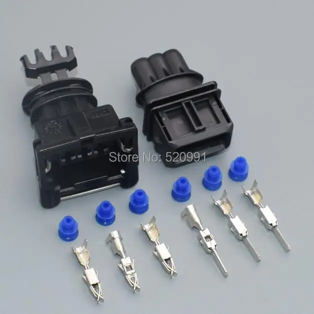 shhworldsea 1set 3 Pin Female Male Car Power Timer Wire Connector Restrictor Sensor Plug 282191-1 282729-1 1-962581-1 - купить по