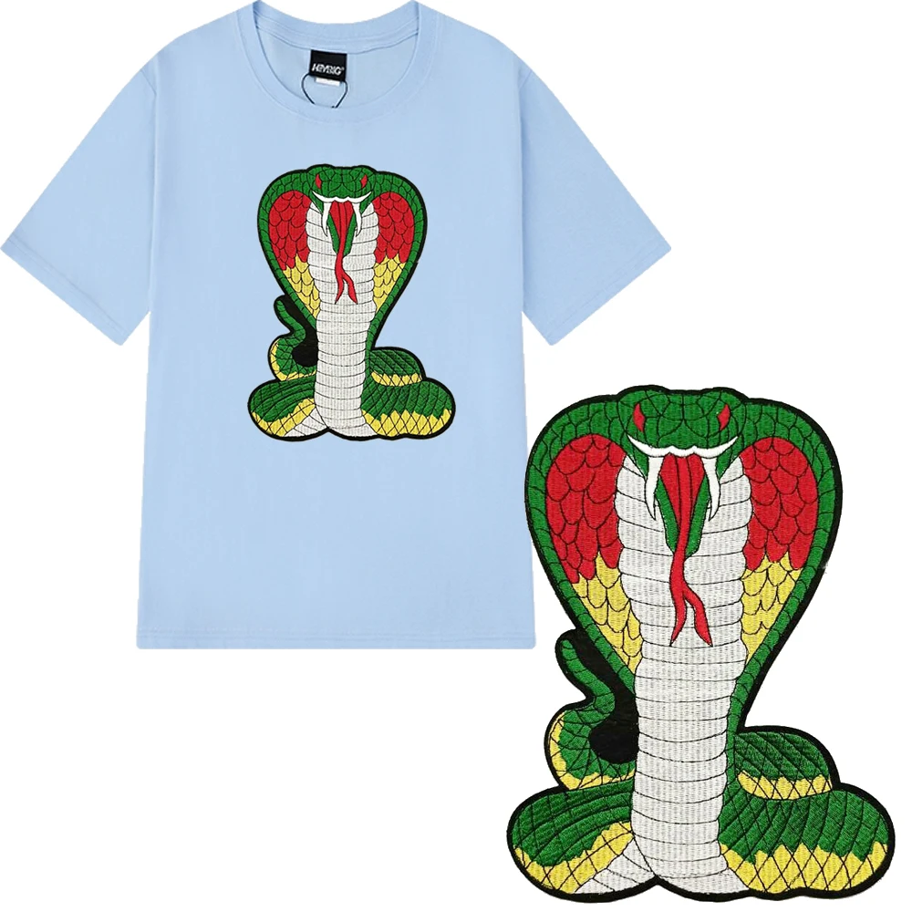 

large embroidery big snake patches for clothing DO-3138