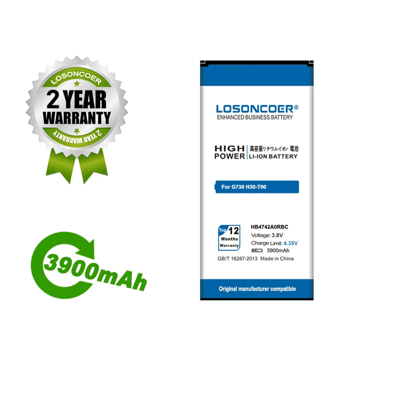 LOSONCOER батарея HB4742A0RBC HB4742A0RBW 3900mAh аккумулятор для Huawei Honor 3C G730 H30 T00 T10 G740 U10
