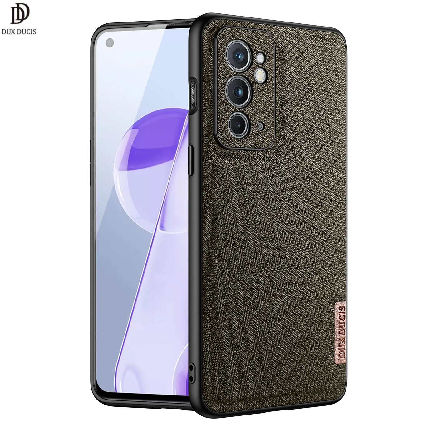 

Woven Fabric Protecting Back Case Anti-Shock Non-Slip Original Slim Design Cover For OnePlus 9RT 5G Case DUX DUCIS Fino Series