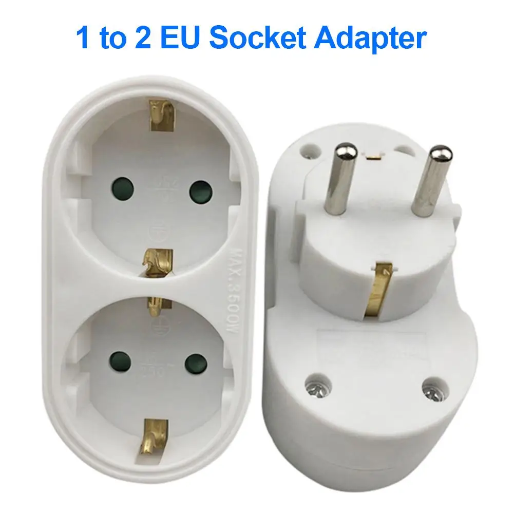 Портативный ЕС гнездо разъема питания адаптер от 1 до 2 3 Круглый AC 250 в блок вилка