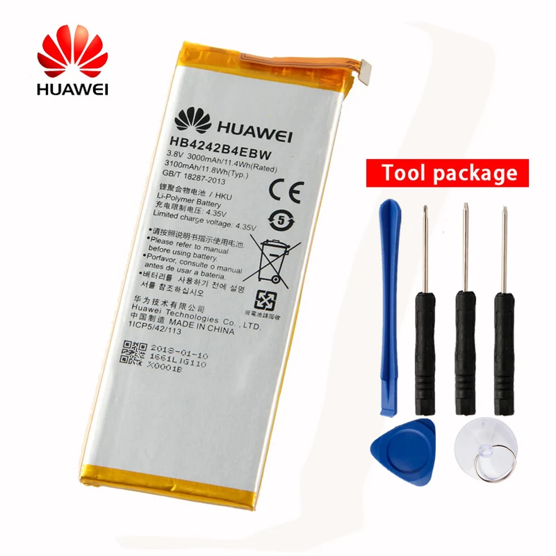HB4242B4EBW Батарея для huawei honor 4X honor 6 honor che2-l11 H60-L01 H60-L02 H60-L11 H60-L04 HB4242B4EBW 3000 мА-ч