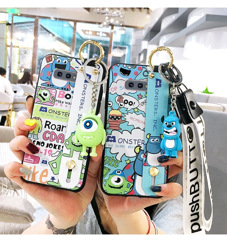 SAM S10 Единорог ремешок мягкий ТПУ чехол для телефона для samsung S10 plus/S10lite S9 S9P S8 S8p Note 8/9 держатель Чехол+ игрушка+ ремни