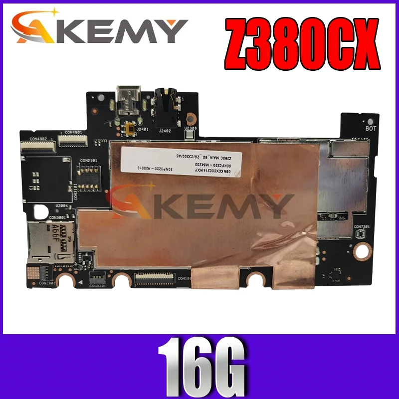 

Материнская плата Akemy Z380CX для планшета ASUS Z380CX Z380C, протестированная оригинальная материнская плата 16 Гб