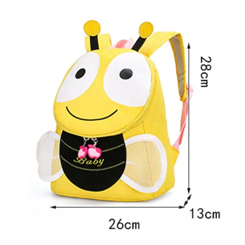 

Fashion Funny Cute Bee Cartoon Backpack Toddler Mini Kindergarten School Bag for Kids Age 1-3 Years Old J60D