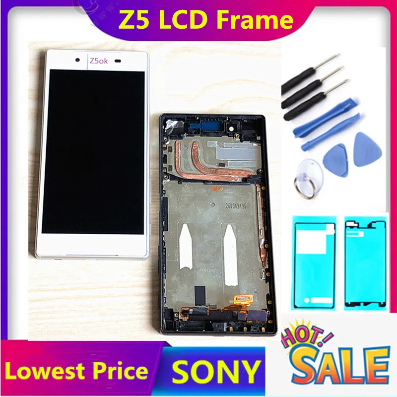ЖК дисплей erlies для SONY Xperia Z5 сенсорный экран dual Sony E6653 E6603 E6633 E6683 с рамкой|Экраны