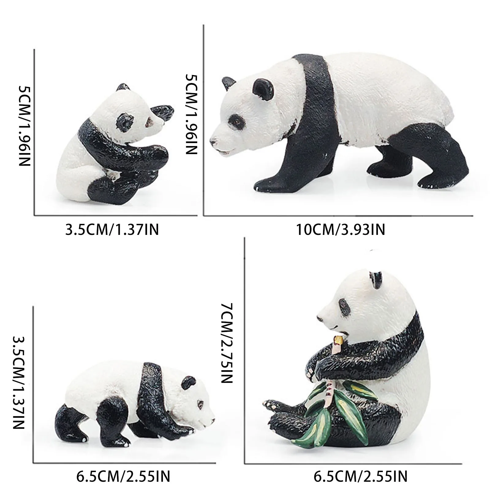 

Simulation Cute Animal Pandas Model Sichuan Giant Pandas Red Pandas Hand To Do animals mini figure model toys Decoration Gift
