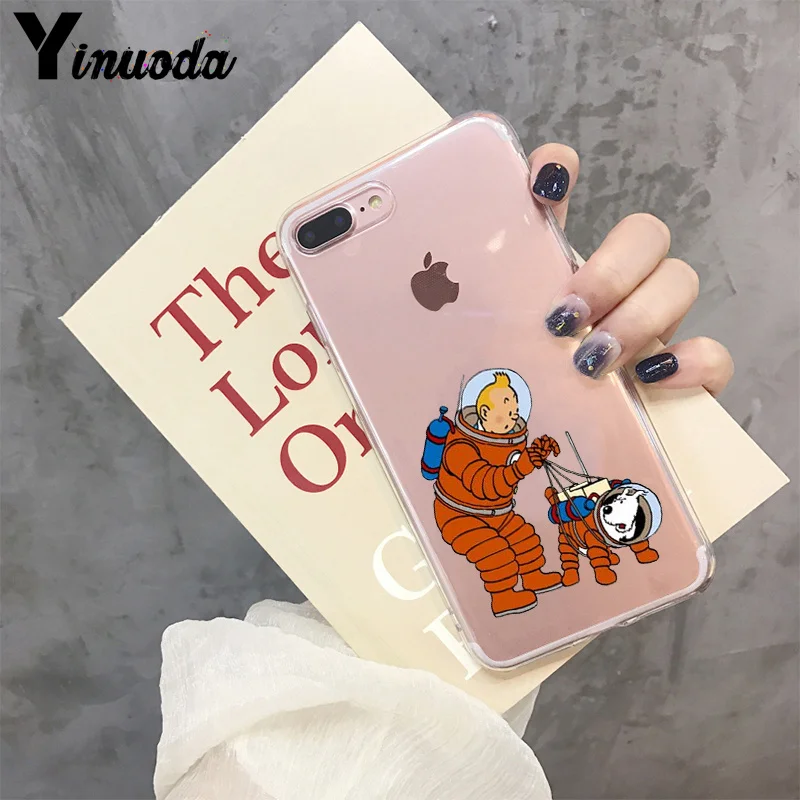 Yinuoda приключения Тинтин милый чехол для телефона iPhone 8 7 6 6S Plus X XS max 10 5 5S SE XR