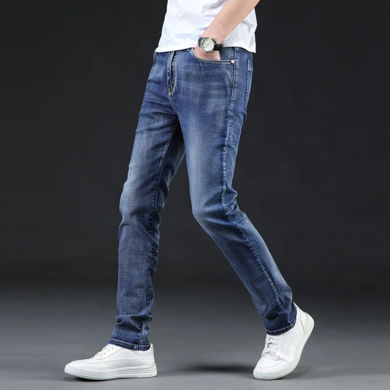 Джинсы мужские прямые мешковатые классические повседневные большого размера 28-48