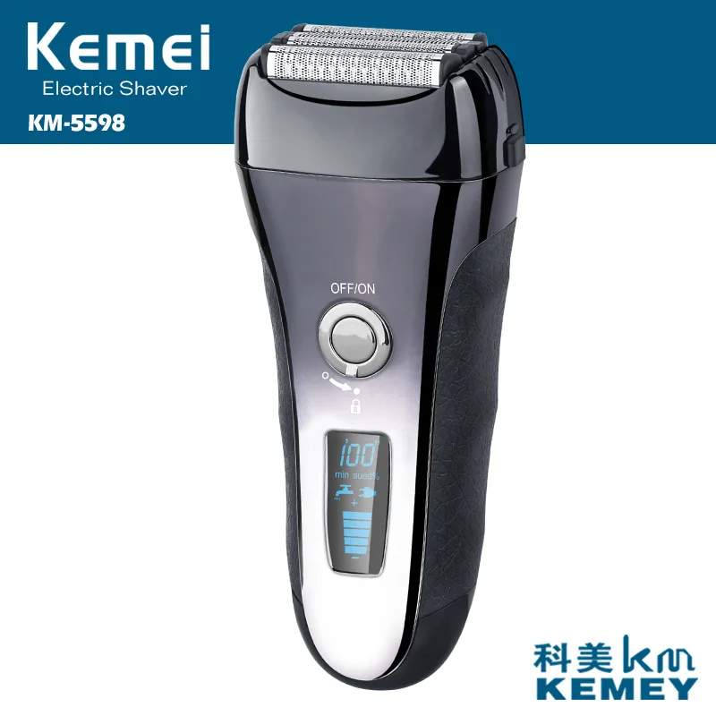 kemei electric Shaver KM-5598 electric razor Four Blade  LED Floating cutter head magnetic razor beard shaver rechargeable