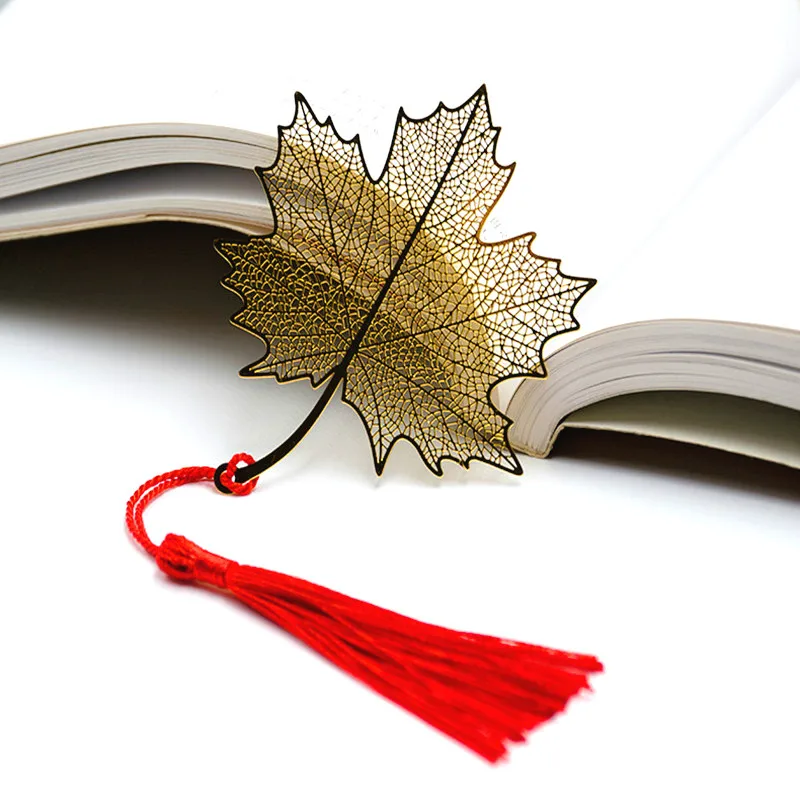 Металлическая Закладка листья с бахромой в стиле ретро полые творческий