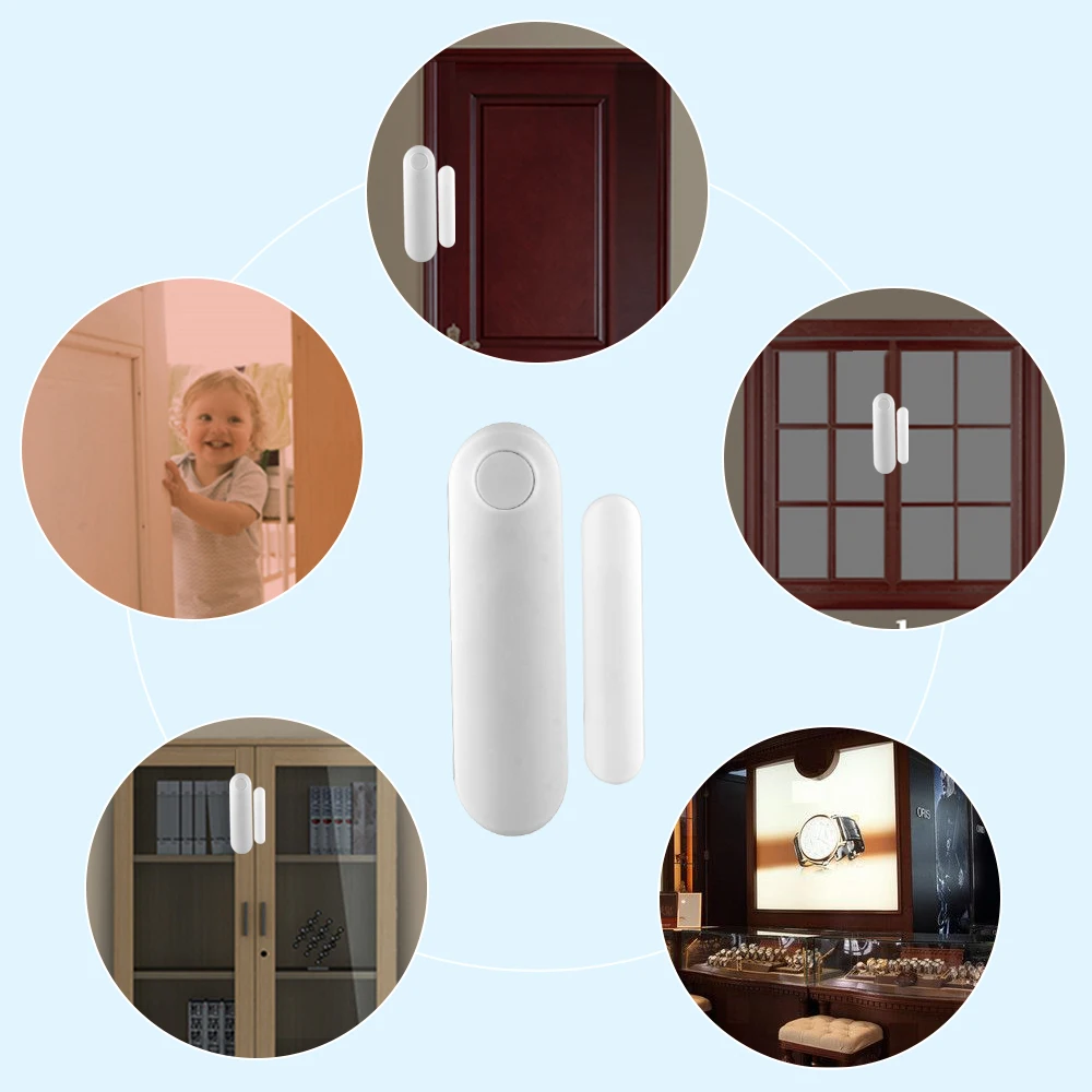 

WiFi Smart Door Sensor Tuya APP Control Door Window Opening Security Alarm Sensor Magnetic Switch Wireless Detector
