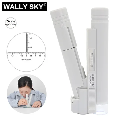 Складная лупа WALLY SKY 100X белая