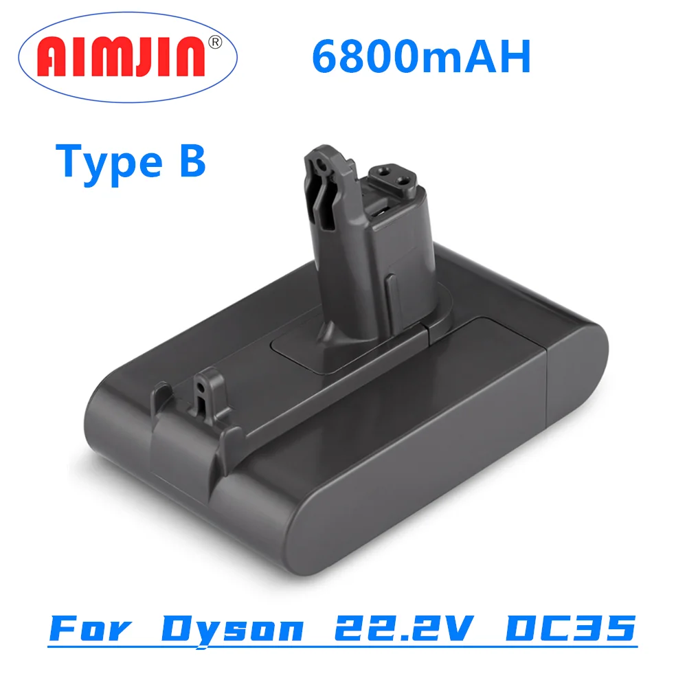 

100% Оригинальный литий-ионный аккумулятор 22,2 в 6800 мАч (тип B) для Dyson DC35, DC45 DC31, DC34, DC44, DC31 Animal, DC35 Animal