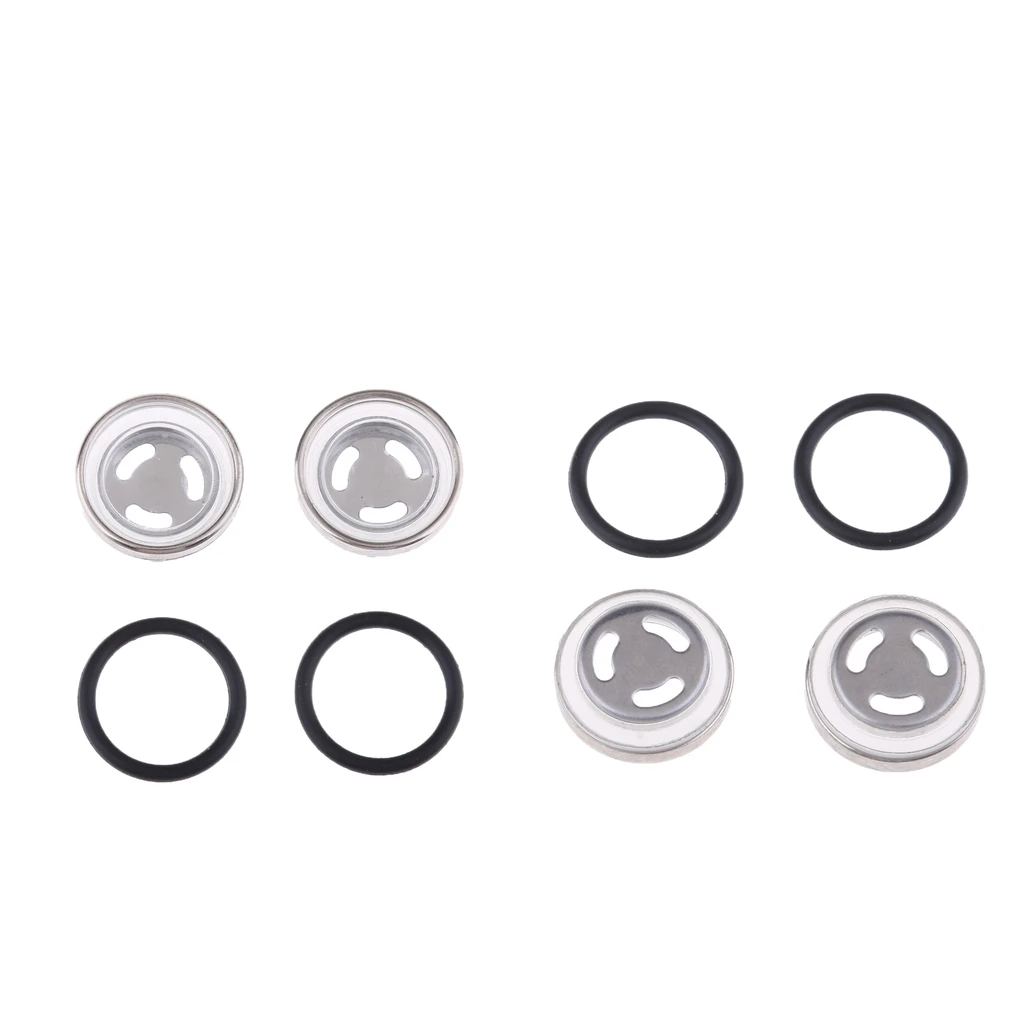 

4 Pieces Φ 18mm Sight Glass Sight Glass with Seals for Motorcycle Master
