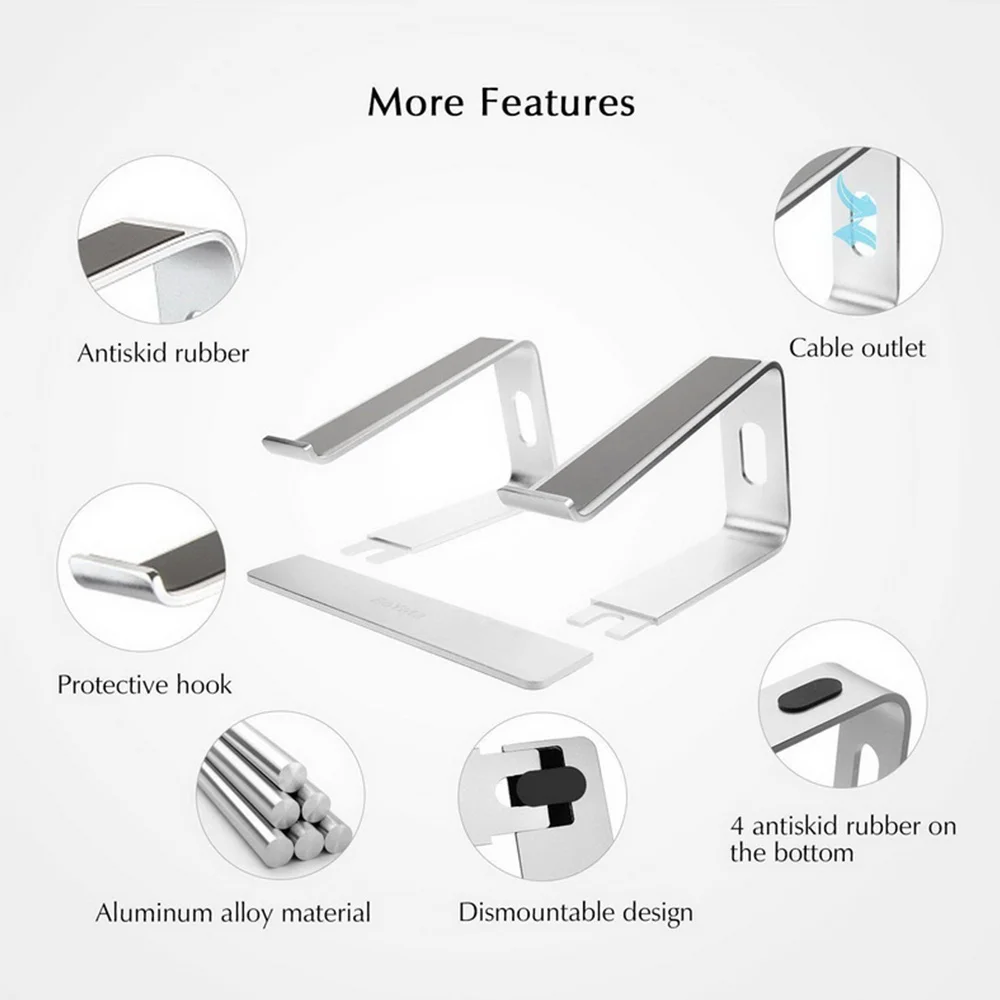 Алюминиевая Подставка для ноутбука эргономичная металлическая охлаждающая