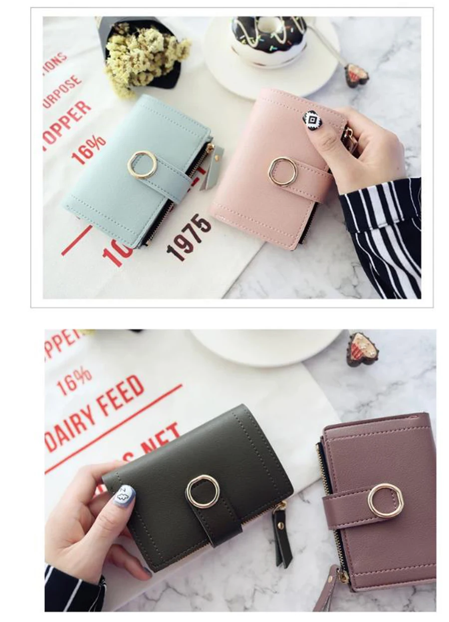 Women Wallets Small Fashion Brand Leather Purse Ladies Card Bag For Women Clutch Women Female Purse Money Clip Wallet
