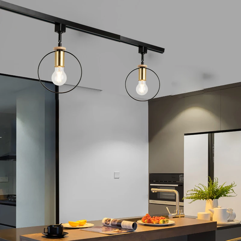 Скандинавская трековая лампа s винтажная кольцевая направляющая Macaron комнатное