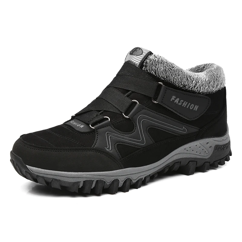 

UEXIA New Men Boots Winter Fur Warm Snow Boots Casual Men Winter Boots Shoes Men Footwear Fashion Plush Ankle Boots