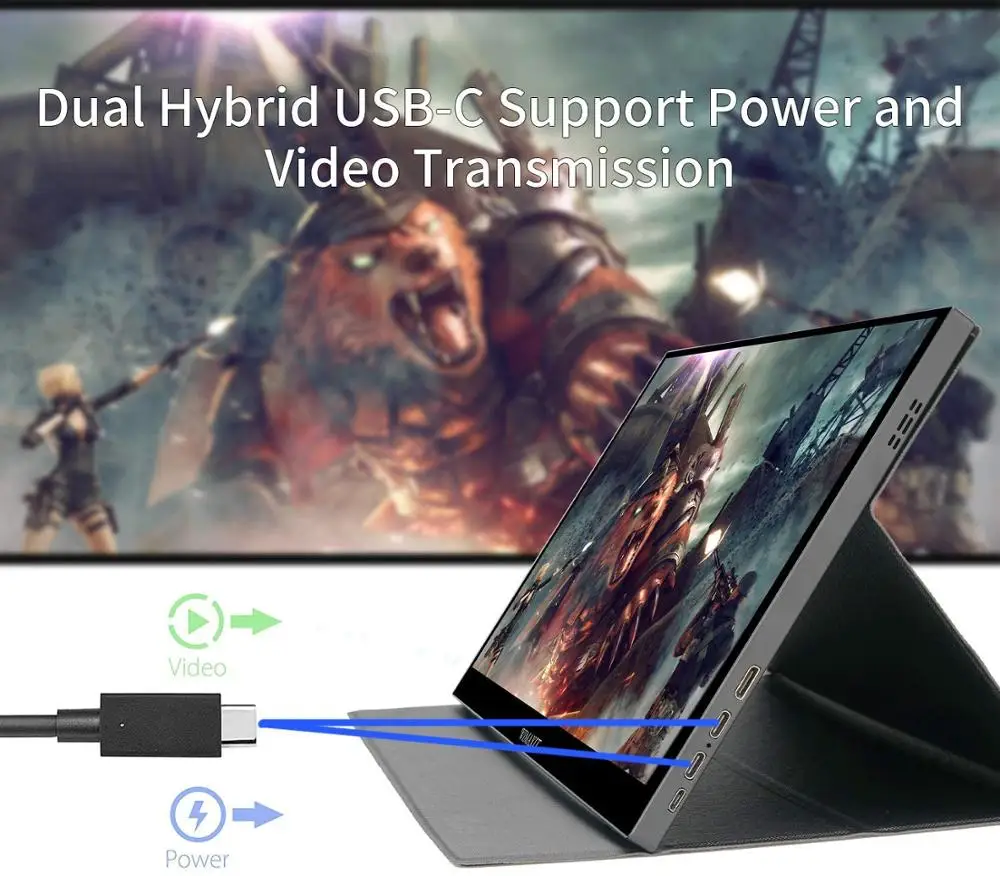WIMAXIT 14 дюймов Портативный монитор 98% sRGB сенсорный экран FHD IPS компьютера внешний
