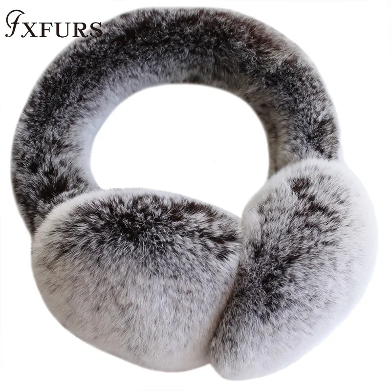FXFURS, новинка, высокое качество, унисекс, настоящий мех кролика, наушники, женские, натуральный мех, теплые, зимние, детские, теплые, наушники