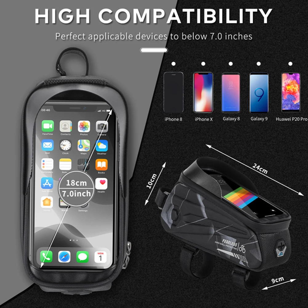 west biking new waterproof bicycle bag 7 0 inch touch screen phone bag mountain road bike front frame bag cycling accessories free global shipping