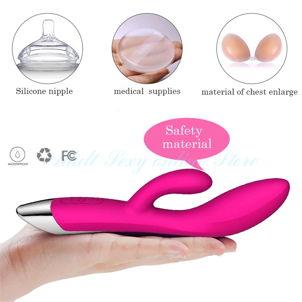 Вибратор для точки G женщин силиконовый фаллоимитатор с двойной вибрацией
