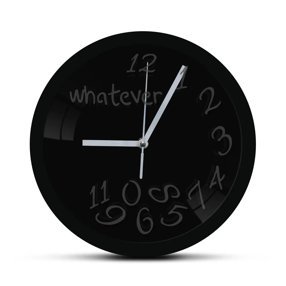 Whatever You Are Late Anyway LED Neon Wall Clock Lighted Vintage Design Color Changes Illuminated | Дом и сад