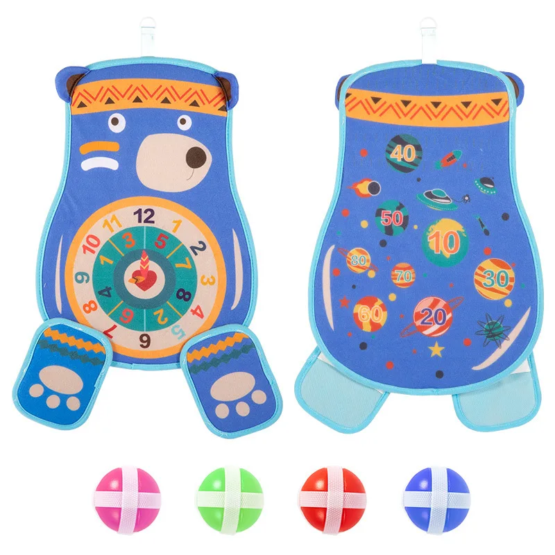 

Sucker Ball Target Parent-Child Interactive Game Toy Sticky Ball Children's Double-Sided Cartoon Sticky Target Ball Darts