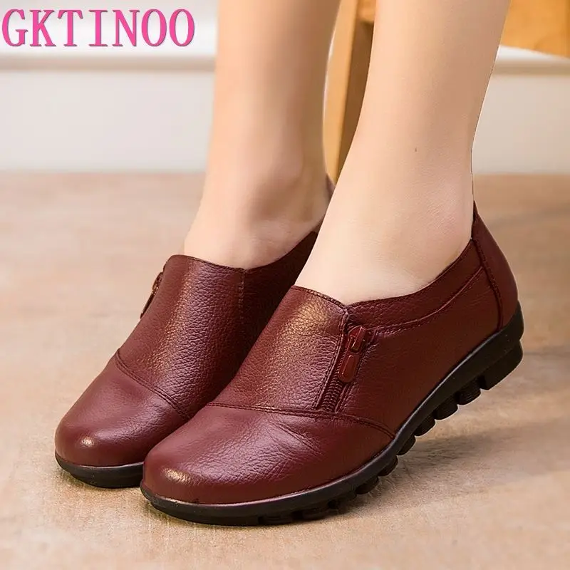 Женские тонкие туфли на плоской подошве из натуральной кожи весну 2019 | Обувь