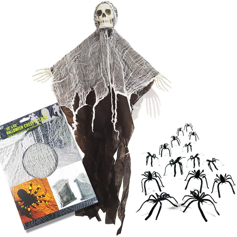 

Halloween Hanging Ghost Decoration Scary Grim Reaper Skeleton Ghost Creepy for Yard Outdoor Holiday Decoration TS2