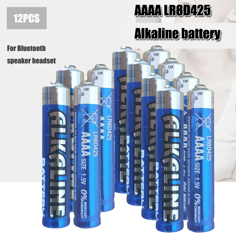 12 шт. высокое качество 2 1 5 в E96 AAAA Первичная батарея щелочная сухая Bluetooth-гарнитура