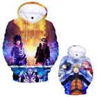 Толстовка Оверсайз с капюшоном в стиле аниме Саске