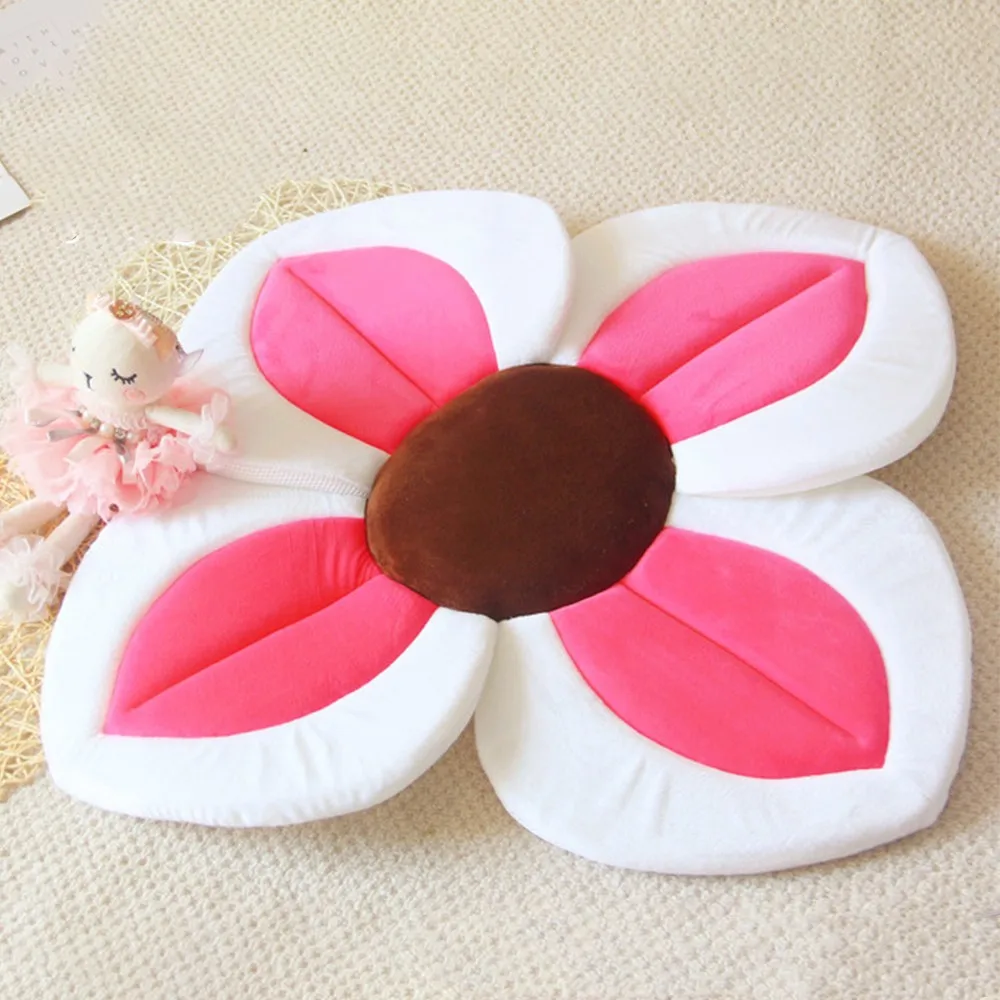 Baby Shower Blooming Flower Newborn Bathtub Foldable Lotus shape Cushion skin Bath pad portable bath tub Soft Seat Play mat