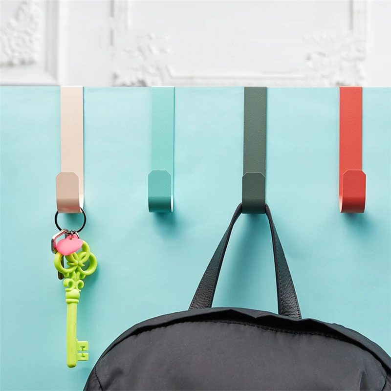 

1Pc Hanging Stainless Steel Hook Household Kitchen Wall Door Stainless Steel Living Room Bedroom Cupboard Door Hanger Hook