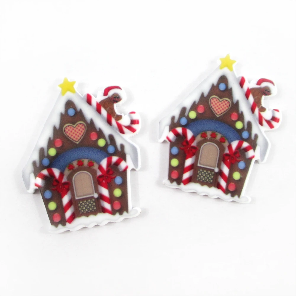 5pcs/lot Santa Claus Snowman Flatback Planar Resin DIY Christmas Crafts Festival Party Home Gift Decorations Accessories Shakers | Дом и сад