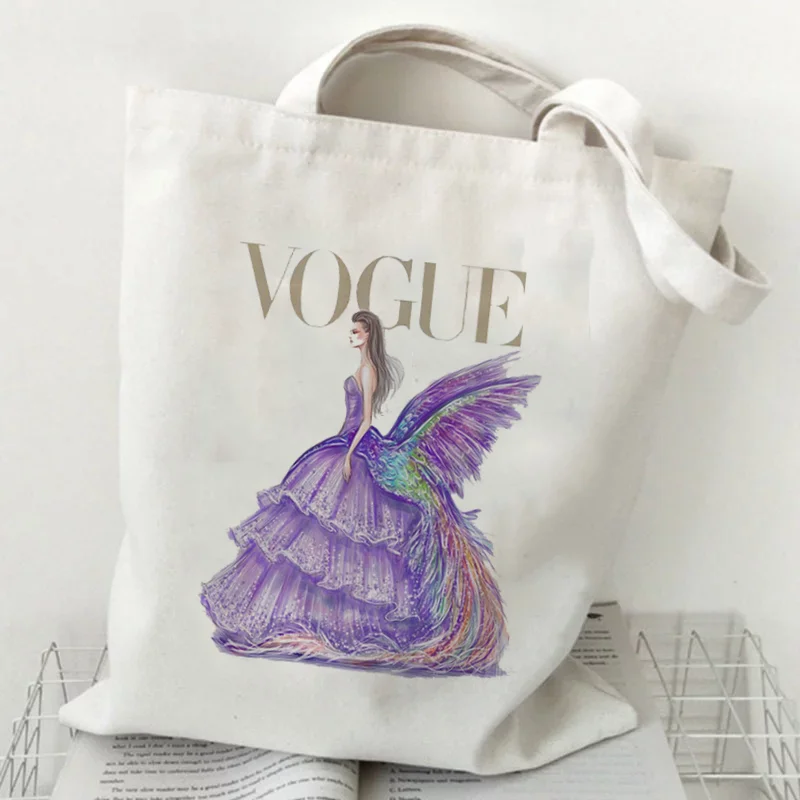 

Vogue Sexy Print Canvas Handbag Bags Large Capacity Wild Messenger Bag Summer New 90'S Cute Funny Women Shoppingbag Wallet