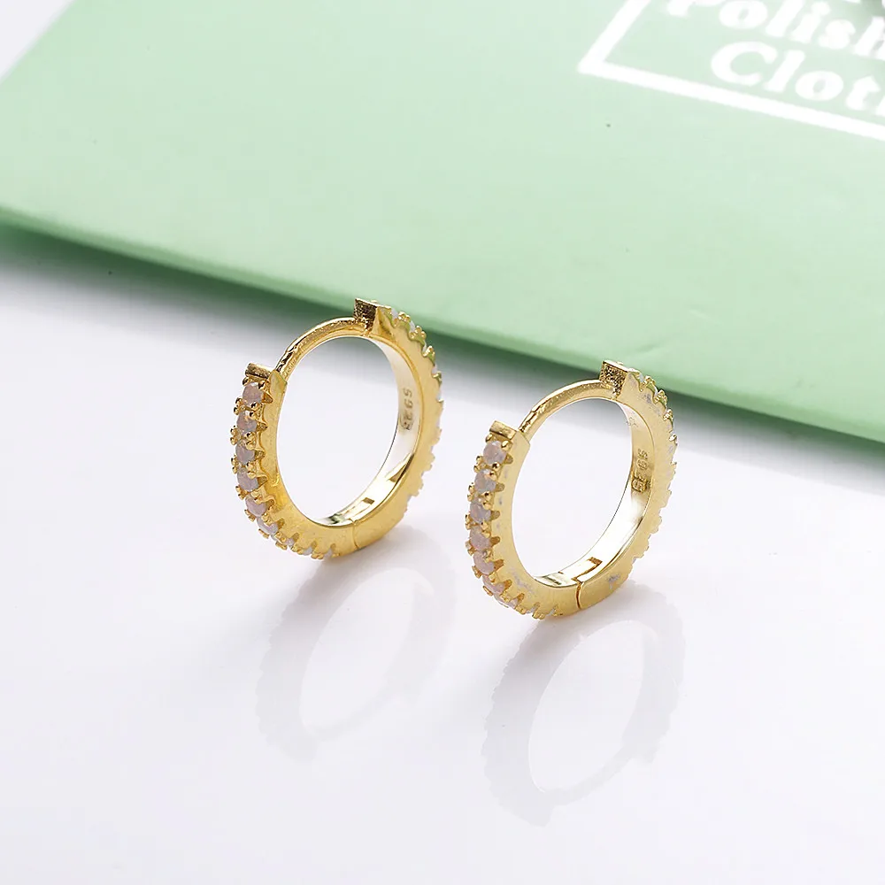 Роскошные женские серьги-кольца из серебра 925 пробы с опалом | Украшения и