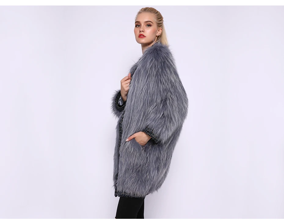JEPLUDA Luxury высокое качество женская куртка из натурального меха лиса свободная стиль без размера мягкая удобная пальто из натурального меха лисица вязаное Plus Size шуба натуральный мех лисы