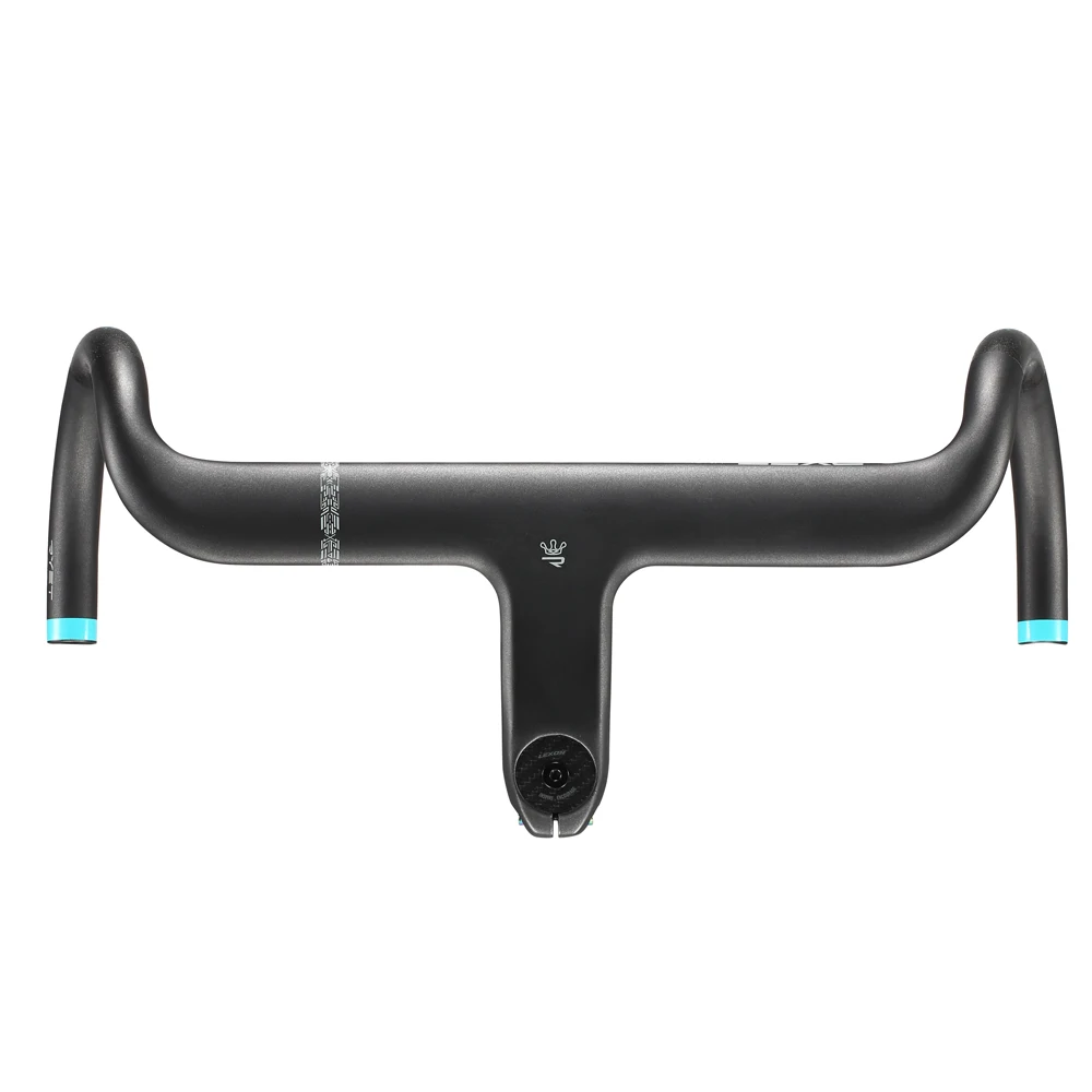 Купить Гравийный руль из углеродного волокна, экзотропический Руль 28,6 мм/31,8 мм, интегрированный велосипед полоса углерода, ручка для шоссейного ве...