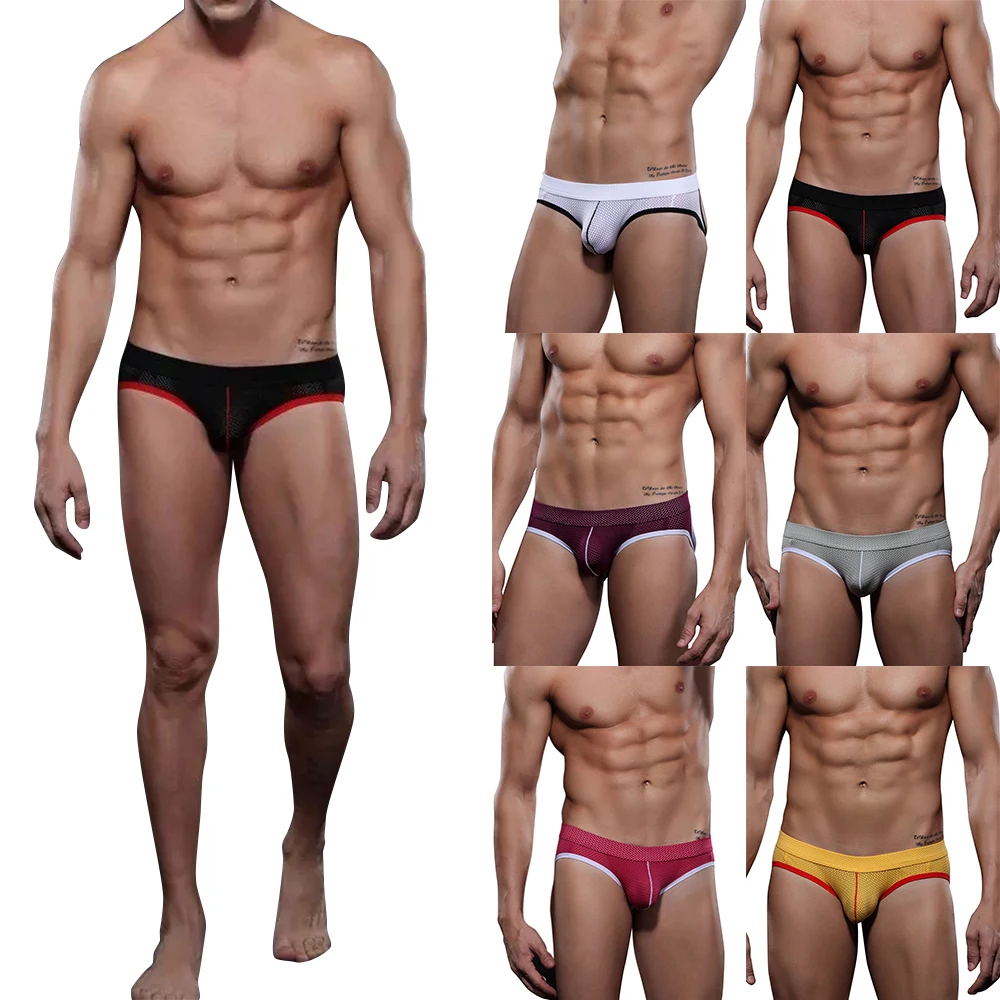 Сексуальное мужское нижнее белье трусы ягодицы полые стринги мужские Гей Нижнее