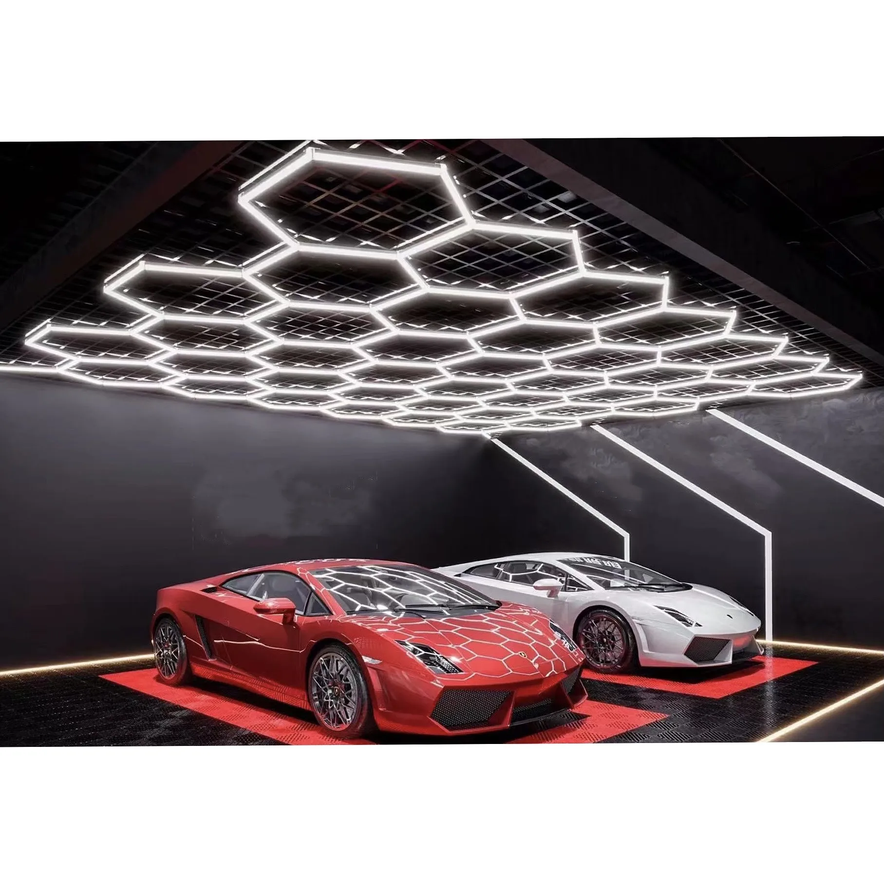 Индивидуальный 4*10 м роскошный шестигранный светодиодный светильник для