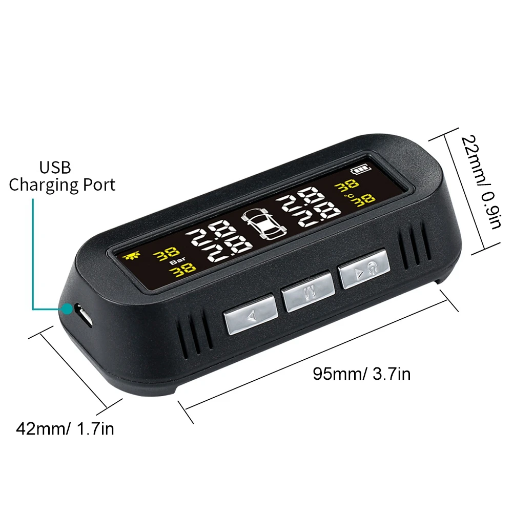 Автомобильный TPMS TY15 система контроля давления в шинах Солнечная энергия