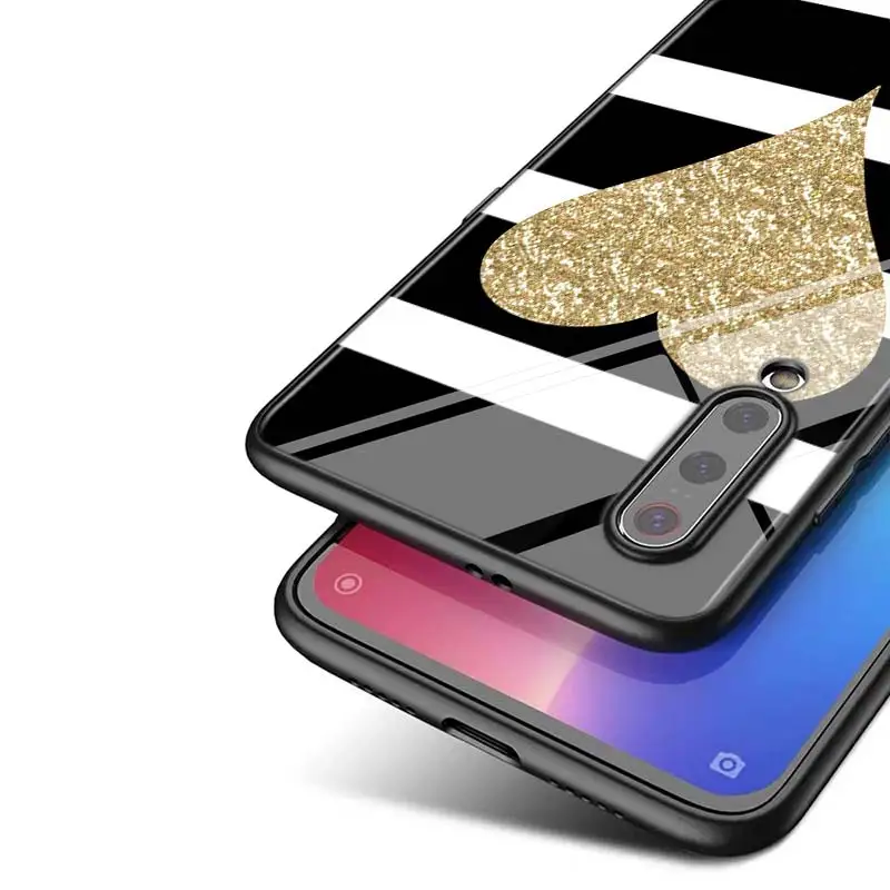 

Yellow Gold Glitter For Xiaomi Mi Note 10 Ultra 5G 9 SE 8 A3 A2 A1 Poco M2 Pro Play F1 Lite 5G Bright Black Phone Case